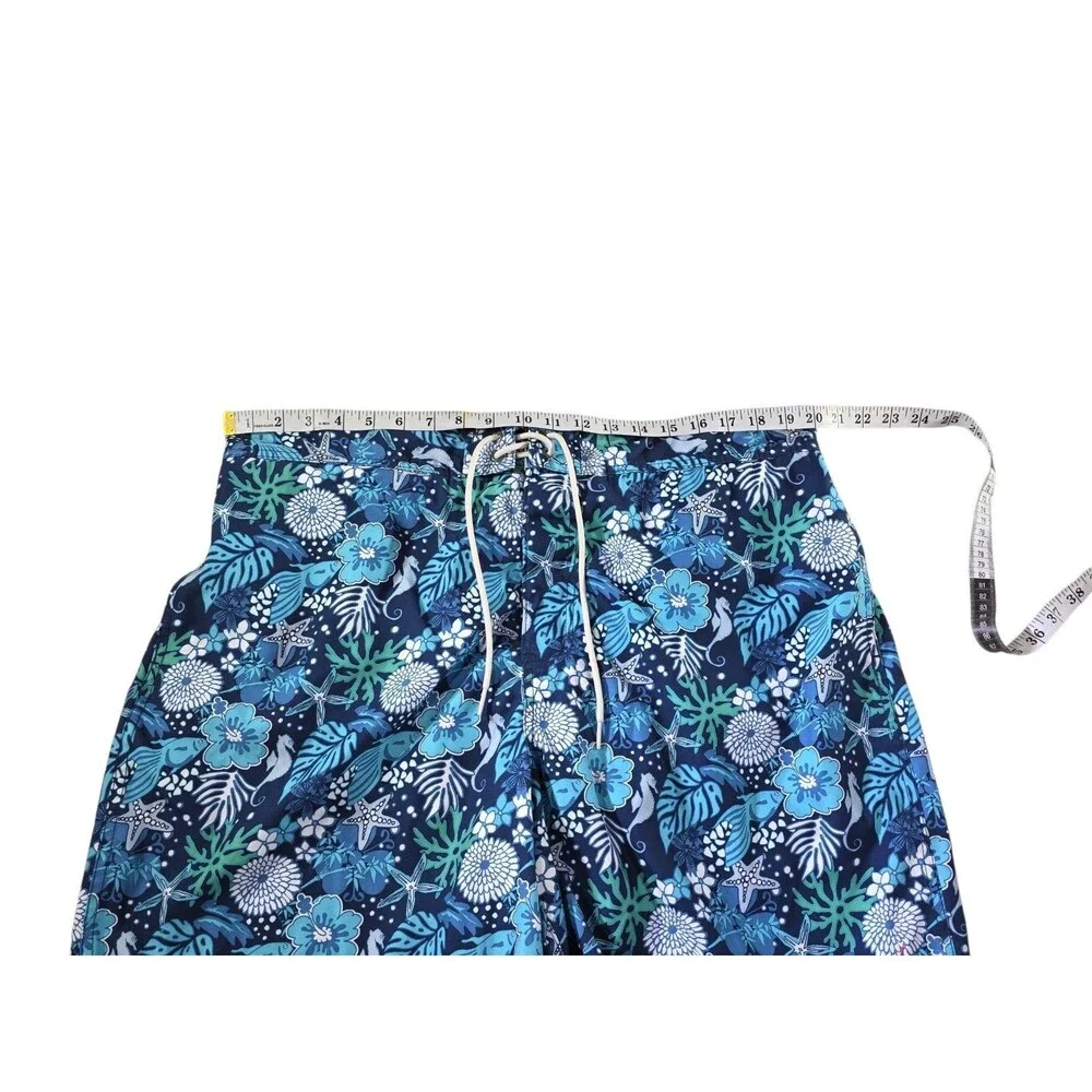 Nautica Mens XXL Board Shorts Swim Trunks Tropical Floral Fish Mesh Lined EUC